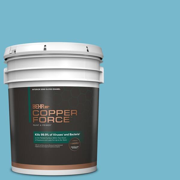COPPER FORCE 5 gal. #M480-4 Below Zero Semi-Gloss Enamel Virucidal and Antibacterial Interior Paint & Primer