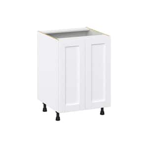 Mancos Bright White Shaker Assembled Base Kitchen Cabinet with Full Height Door (24 in. W x 34.5 in. H x 24 in. D)