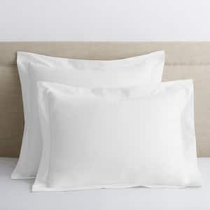 Legends White Solid 600-Thread Count Egyptian Cotton Sateen Single Euro Sham