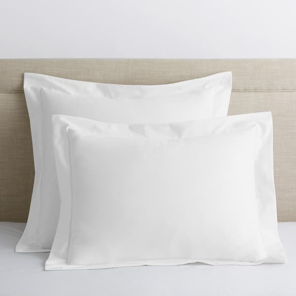 The Company Store Legends White Solid 600-Thread Count Egyptian Cotton Sateen Single Euro Sham