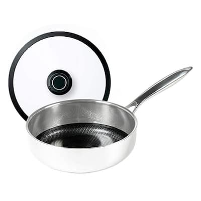 4.5 qt. Stainless Steel Nonstick Saute Pan with Glass Lid