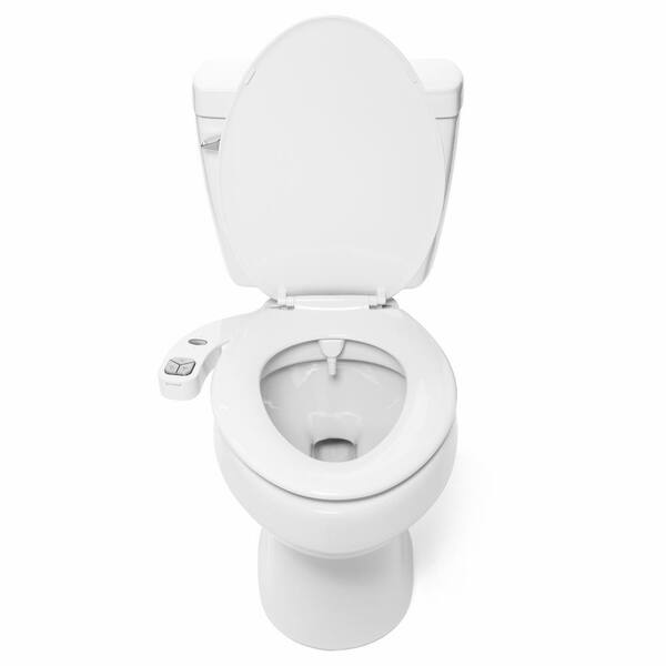 Brondell FreshSpa Thinline Precision Essential Bidet Attachment | Dual Nozzle, Adjustable Pressure, No Electricity Needed, White