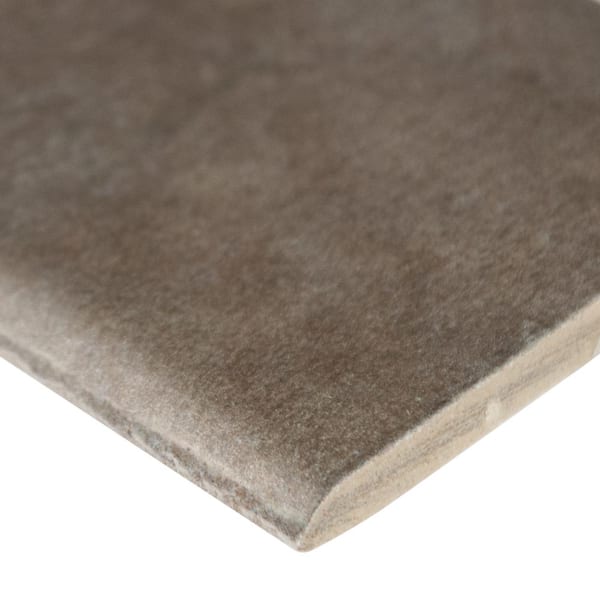 MSI Metallic Ferro Bullnose 3 in. x 18 in. Matte Porcelain Metal Look Wall Tile  (10 linear ft./Case)