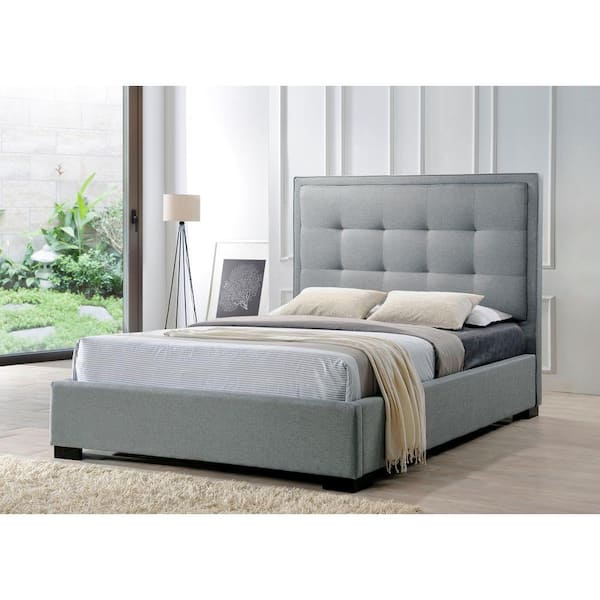 luxeo Montecito Gray King Upholstered Bed