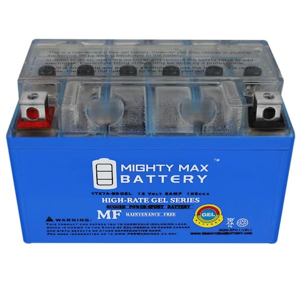 MIGHTY MAX BATTERY YTX7A-BS GEL Battery Replacement for ATV Quad