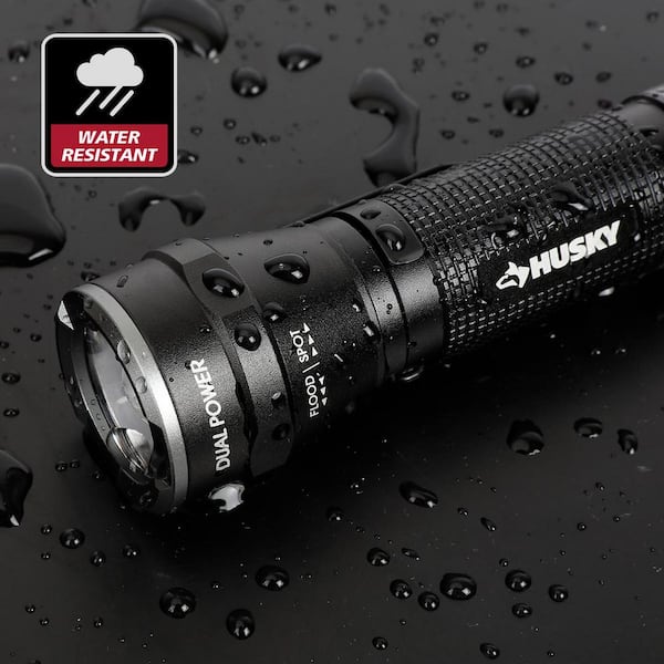 Husky 500-Lumens Rechargeable Dual Power Focusing Aluminum