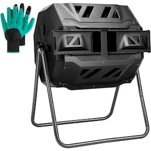 43 Gal. Black Alloy Steel Outdoor Carousel Compost Accelerator