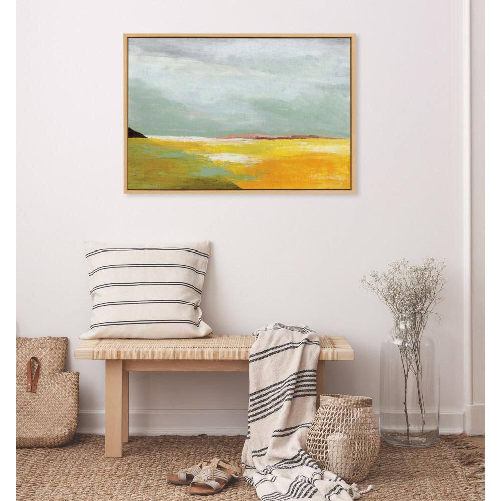 "Sylvie ""Golden Root Lake"" by Nikita Jariwala Natural Framed Art Print 33 in. x 23 in." price history on PriceWatchPro