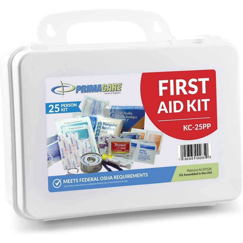 Portable Mini First Aid Kit - 120 Piece Waterproof Hard Shell Medical  Supplies