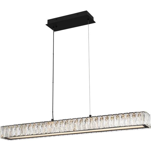 Quoizel Reese 1-Light Integrated LED Matte Black Linear Chandelier