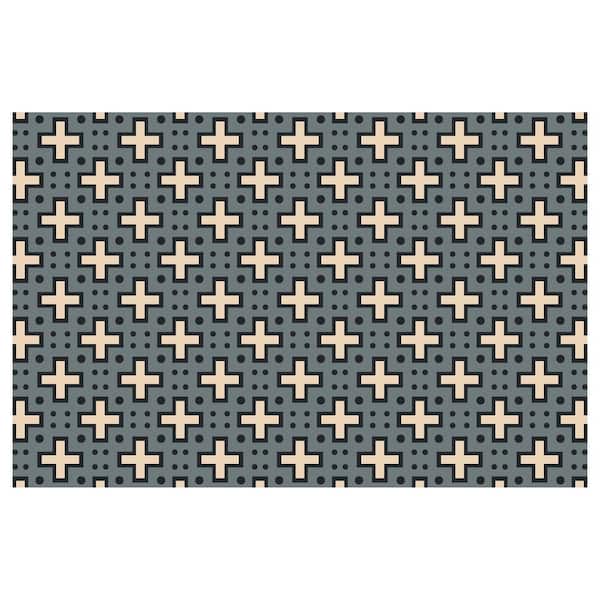 Bungalow Flooring FlorArt 22 in. x 34 in. First Aid Station Indoor Low Profile Decorative Kitchen Mat