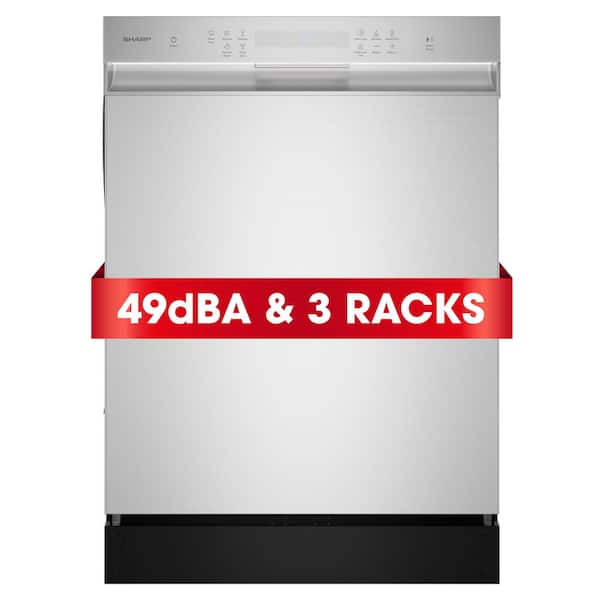 24 in Front Control Standard Built-In Dishwasher with Stainless Steel Tub and 5 Washing Cycles