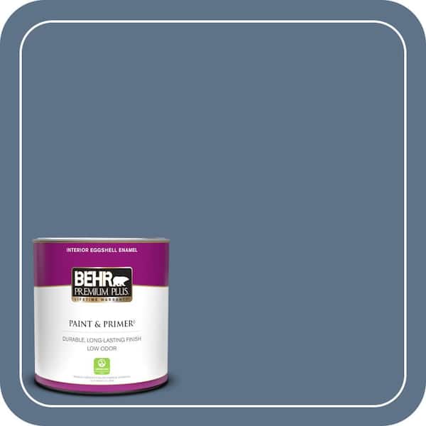 BEHR PREMIUM PLUS 1 qt. #580F-6 Lost Atlantis Eggshell Enamel Low Odor Interior Paint & Primer