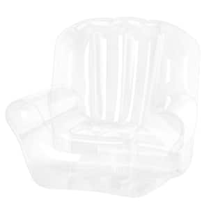 Inflatable Chair, Transparent Waterproof Blow-Up Sofa Seat, Plastic Beach Chair