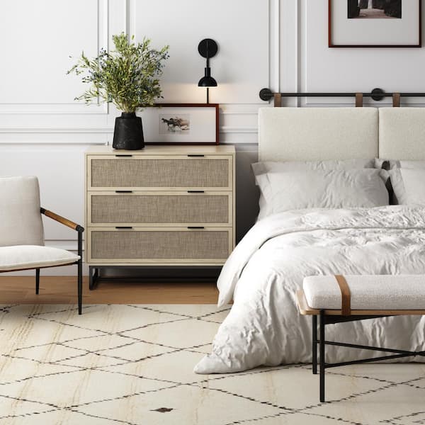 Nathan James Kova 3 Drawer 37 in. W Bohemian Dresser Storage