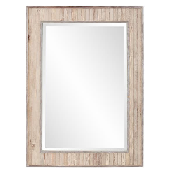 Marley Forrest Medium Rectangle Light Brown Beveled Glass Mirror (31.5 in. H x 43 in. W)