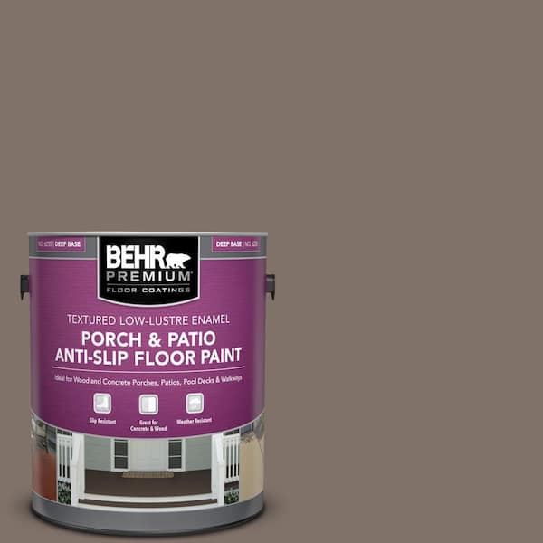 BEHR PREMIUM 1 gal. #MS-86 Dusty Brown Textured Low-Lustre Enamel Interior/Exterior Porch and Patio Anti-Slip Floor Paint