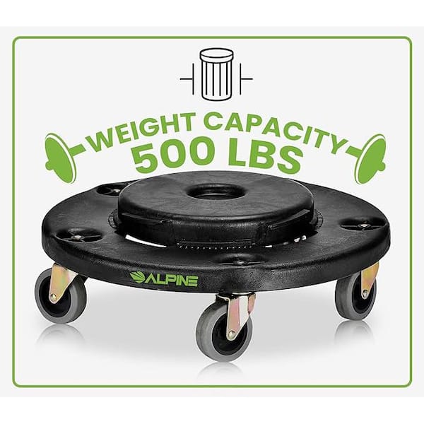 Alpine Industries Universal Round Trash Can Dolly for 20 Gal. 32