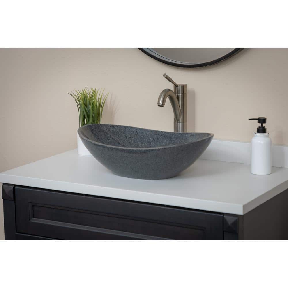Sesame Gray Granite 20'' Canoe Vessel Sink