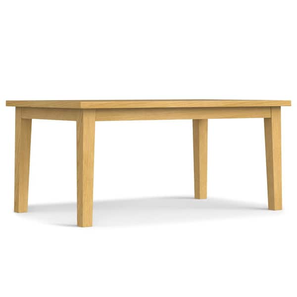 Simpli Home Eastwood 66 in. x 40 in. Rectangle Contemporary Dining Table in Oak 4-Legs Seats 4