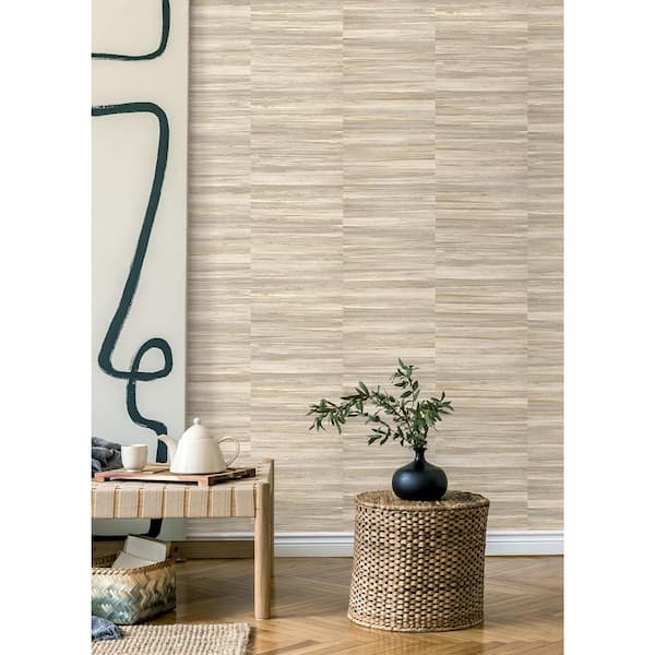 Rowan Wheat Faux Grasscloth Paper Non-Pasted Textured Wallpaper