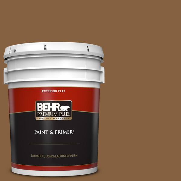 BEHR PREMIUM PLUS 5 gal. #PPU4-18 Spice Bazaar Flat Exterior Paint & Primer