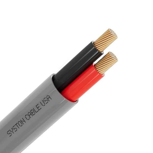 1000 ft. 18/2 Gray CMR/CL3R Stranded Copper Security Burglar Station Sound Alarm Control Wire Indoor/Outdoor UV Resistnt