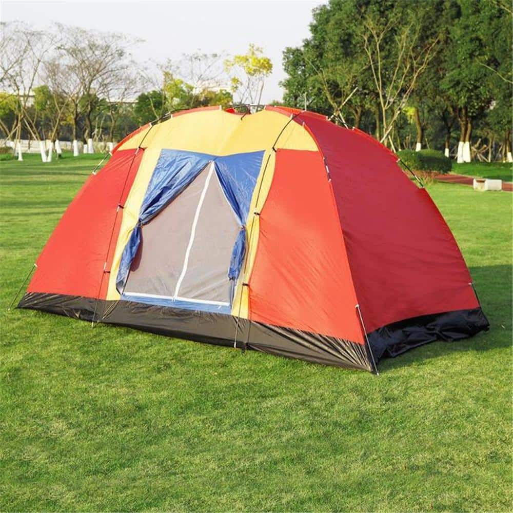 Afoxsos 6Person/8Person Outdoor Red Waterproof Tent EasySetup Family