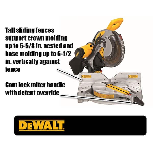 15 Amp Corded 12 in. Compound Double Bevel Miter Saw and 12 in. Miter Saw Blade 32-Teeth and 80-Teeth (2 Pack)