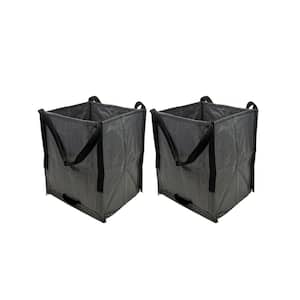 22 Gal. Grey Polypropylene Storage Tote Reusable Lawn and Leaf Trash Bag (2-Count)