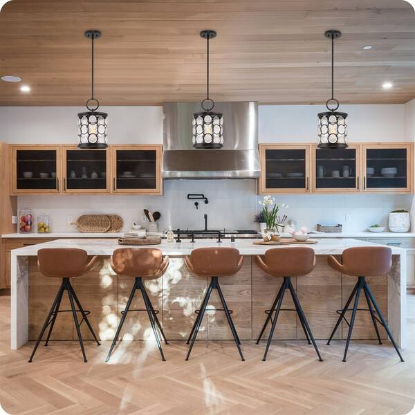 Kira Home Estelle 60-Watt 1-Light Oil-Rubbed Bronze Modern Chic Pendant  Light with Seashell Shade, No Bulb Included RVY-CP4098-1-OB - The Home Depot