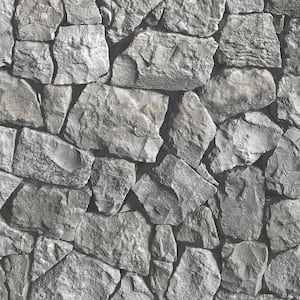 High Quality Premium Textured Wallpaper Grey Bricks Design (0.53 * 10 M, 57  Square Feet) 1 Full Roll (Grey Bricks) - 24x7 eMall