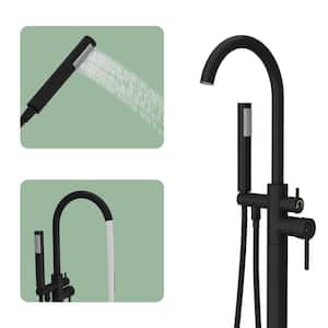 Pattern Single Handle 3-Spray Tub and Shower Faucet 6 GPM in Black with Adjustable Head Valve Included