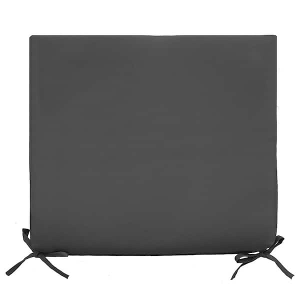 OUTDOOR DECOR BY COMMONWEALTH Outdoor Rectangular Solid Black Olefin Textured Arm Chair Cushion 18 x 19-Includes 1-Arm Chair Cushion