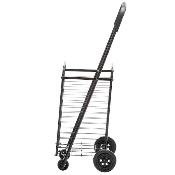 Honey-Can-Do Steel Rolling 4-Wheel Utility Cart in Black