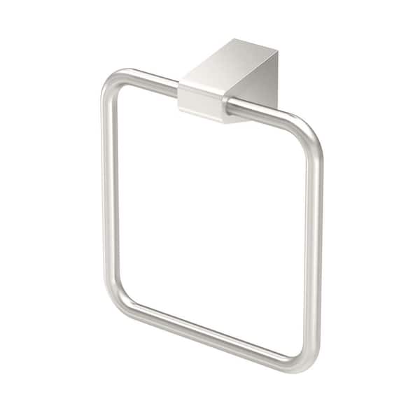 A-Line Wall Mounted Towel Ring in Satin Nickel