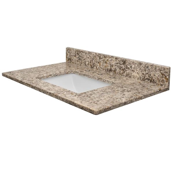 Marcraft Vista 49 In W X 22 In D Quartz Single Rectangle Basin Vanity Top In Alterra With