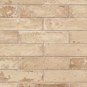 Swiss Brick Vinyl Strippable Roll Wallpaper (Covers 56 sq. ft.)