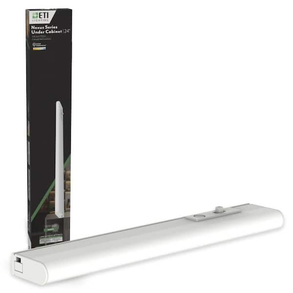 NEXUS 24 in. Plug-in White Integrated LED Linkable Under Cabinet Light 1000 Lumen Five Selectable CCT Dimmable
