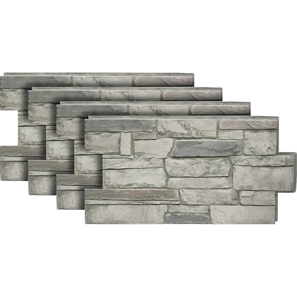 Ledgestone #60 48 in. W x  in. L Cascade Canyon Manufactured Stone Panel Siding