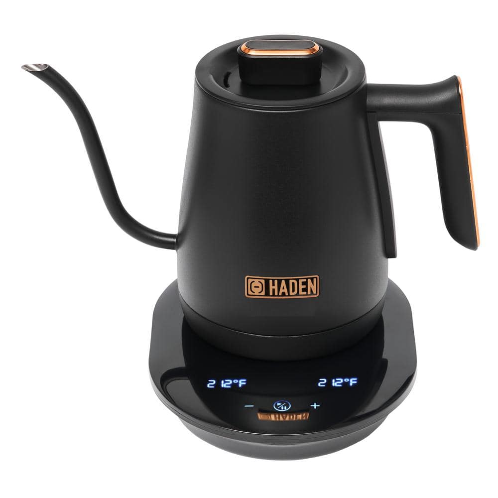Haden Black and Copper Stainless Steel Gooseneck Electric Kettle