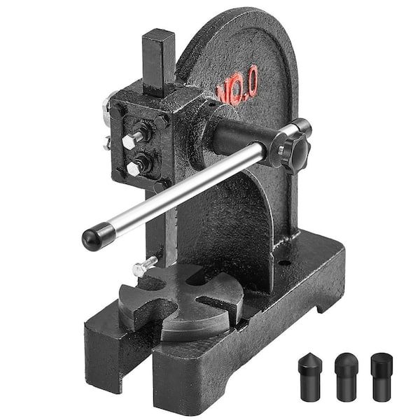 Arbor Press, 4.6 in. Maximum Height, 0.5 Ton Manual Arbor Press, Cast Iron Heavy-duty Manual Desktop Arbor Press