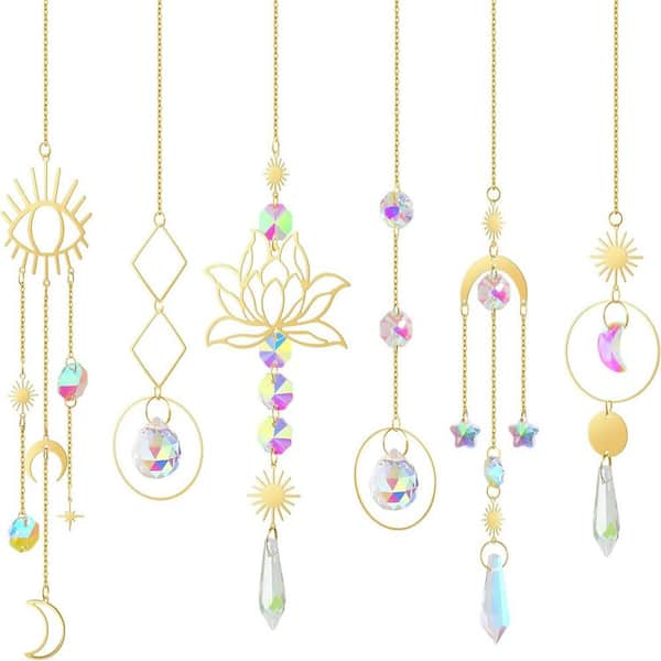 Suncatcher Crystal Hanging Sun Catcher Prism with Chain Pendant Ornament Crystal Balls for Window