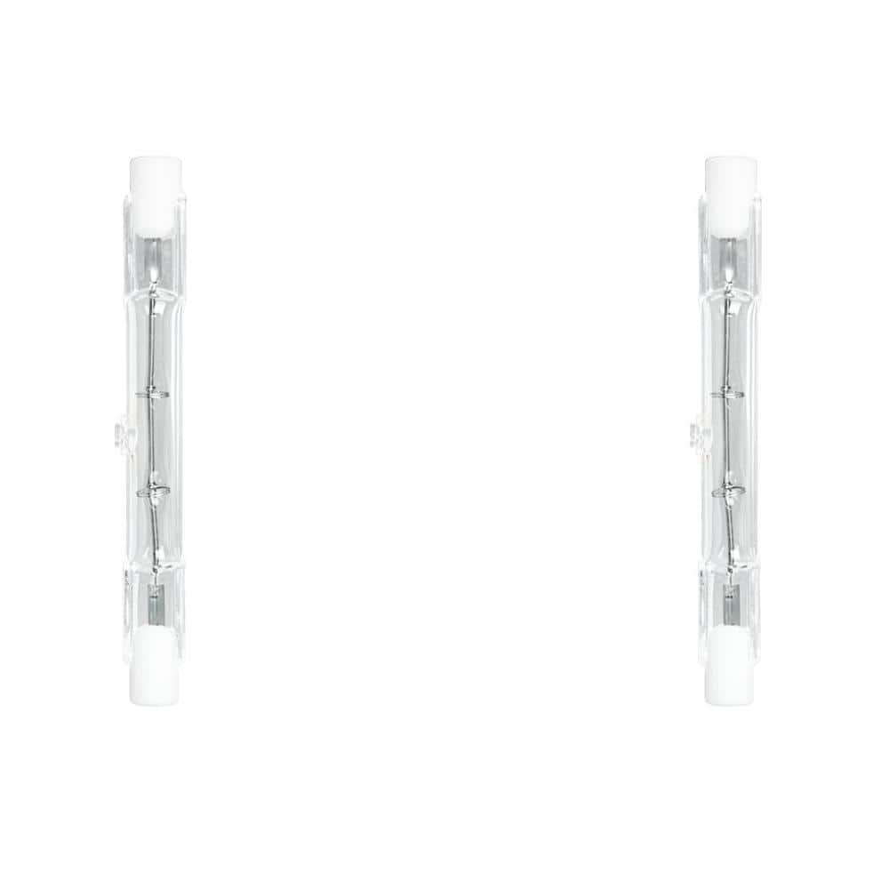 Feit Electric 150 Watt Bright White 2700K T3 R7 Short Base Dimmable Halogen Light Bulb 2 Pack