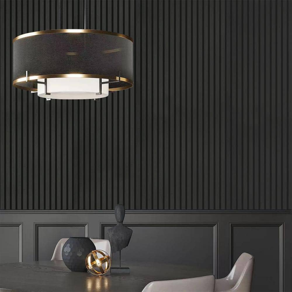 Black Oak 94.5'' x 23.6'' 3D Acoustic Wall Panels