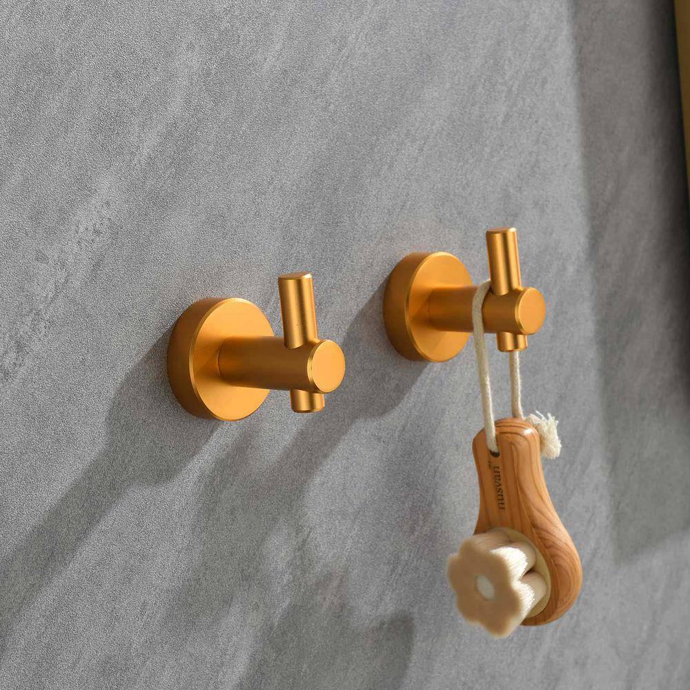 Brushed Gold 6-Piece Stainless Steel Bathroom Hardware Set