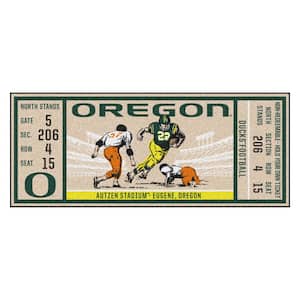 NCAA University of Oregon 30 in. x 72 in. Indoor Ticket Runner Rug