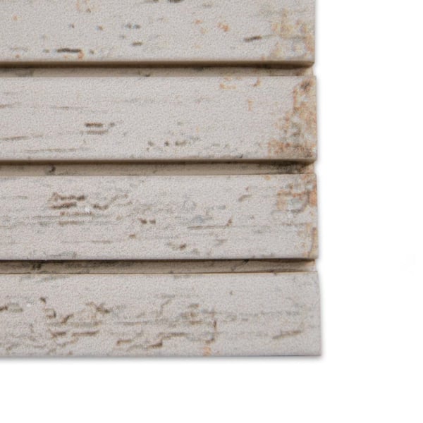 Merola Tile Retro Strata Blanc 7 in. x 14 in. Porcelain Floor and