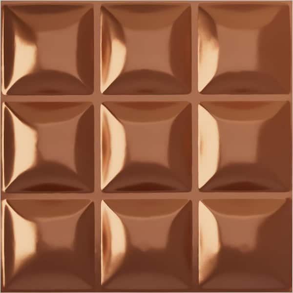 Ekena Millwork 19 5/8 in. x 19 5/8 in. Classic EnduraWall Decorative 3D Wall Panel, Copper (12-Pack for 32.04 Sq. Ft.)