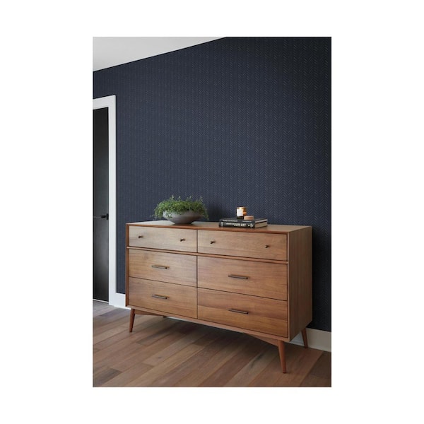 Pick-Up Sticks Blue Peel & Stick Repositionable Wallpaper Roll (Covers 34 Sq. Ft.)